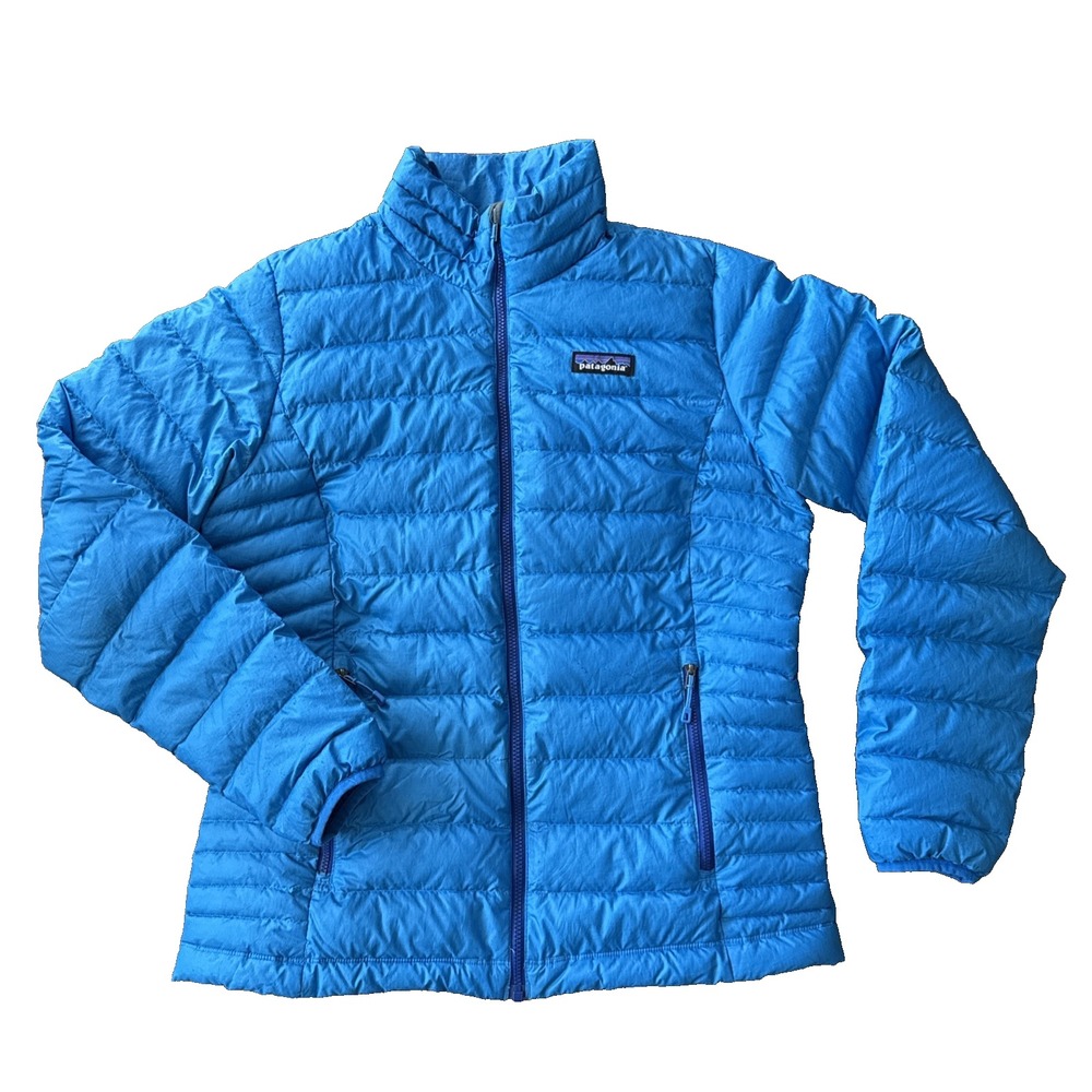 Patagonia Nano Puff Jacket Women Small Blue Full Zip Lightweight Insulated